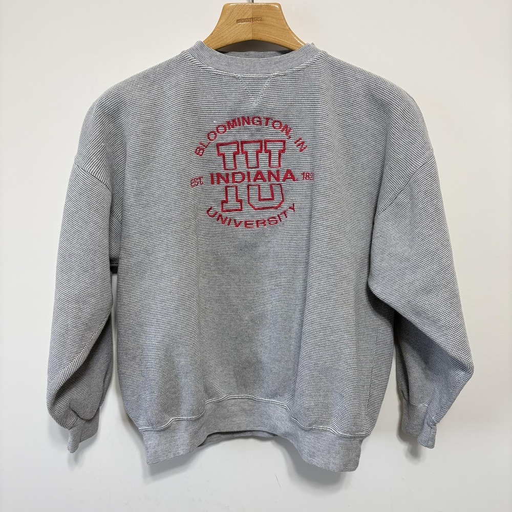 Vintage Indiana Hoosiers Sweatshirt Mens Large Heather Gray Crewneck Pullover